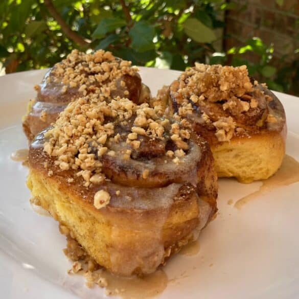 PBJ Peanut-Crunch Cinnamon Rolls