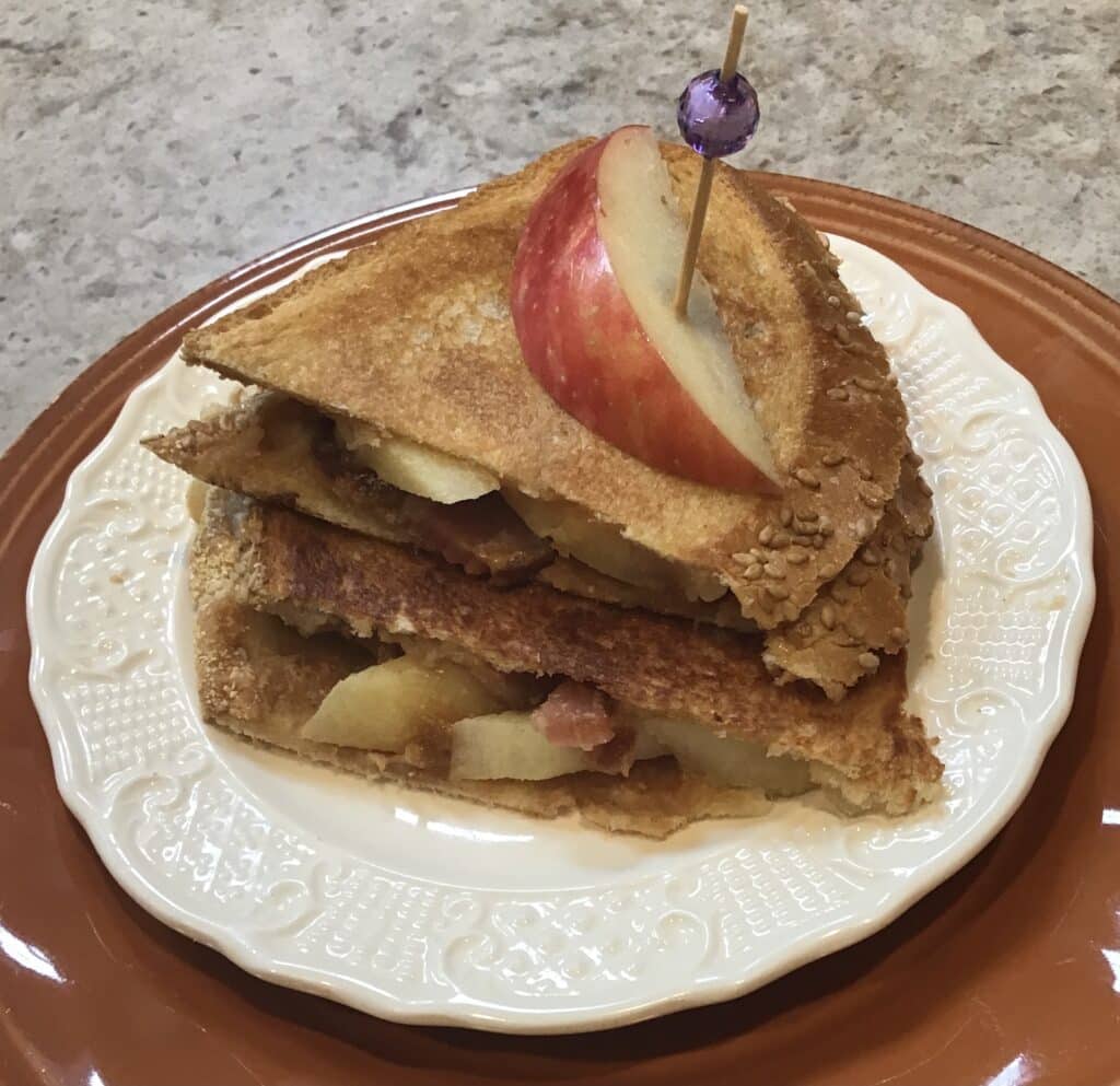 Peanut Butter Apple and Bacon Breakfast Sandwich